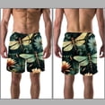 thumbnail image 3 of luoweisi Men's Beach Shorts Quick Dry Swim Trunks with Mesh Lining Dragonfly M, 3 of 5