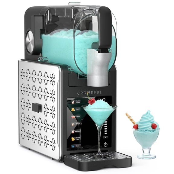 CROWNFUL Slushie Machine for Home, 101oz (64oz Liquid Fill) Frozen Drink Maker, No Ice Needed, 6 Programs for Soft Serve, Frozen Margaritas, Frappés and more, Auto-Clean