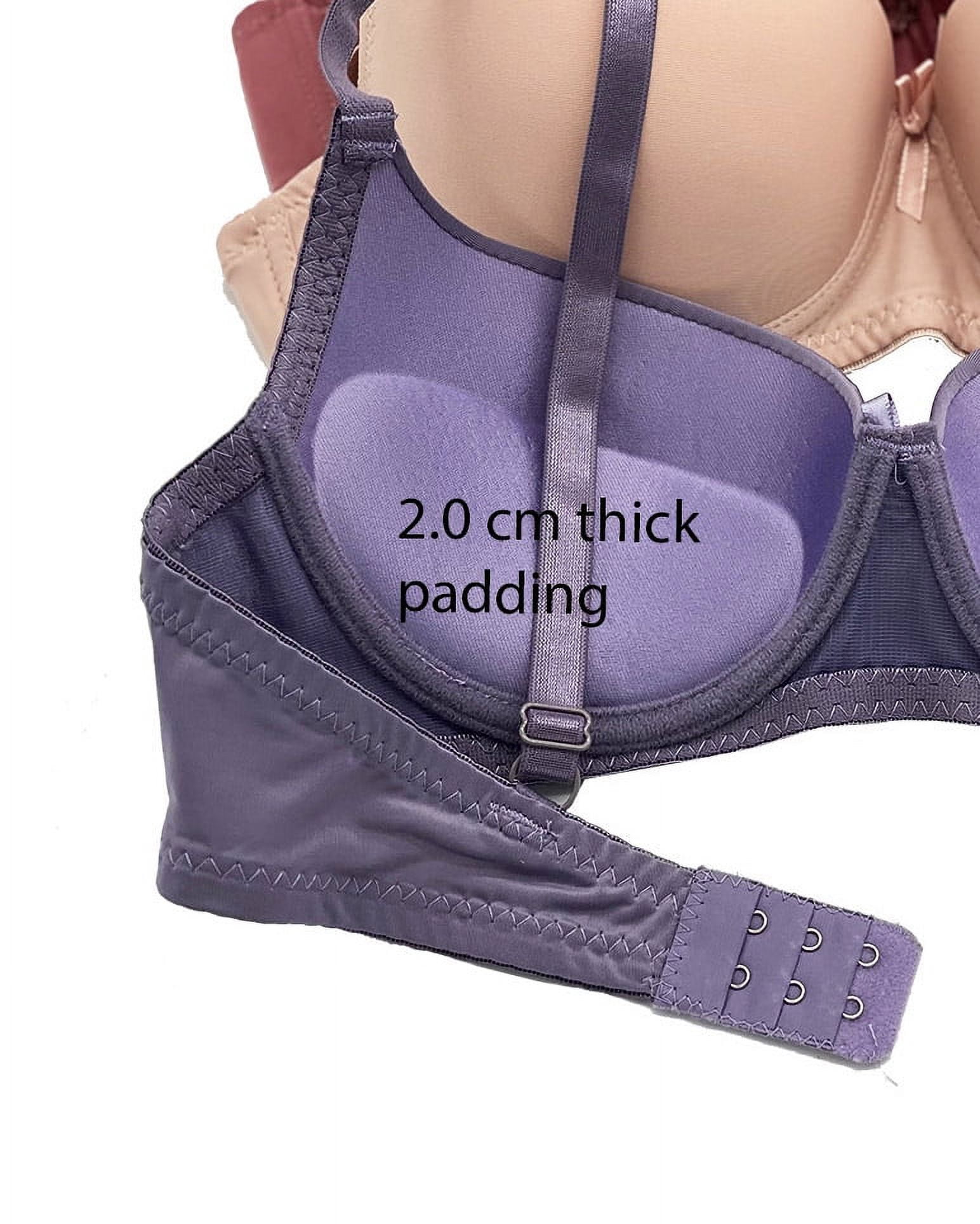 6 Piecec Full Cup Pushup Underwired Push Up Bra B and C Cup (32B)