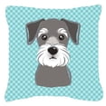 thumbnail image 2 of Checkerboard Print With Dog Fabric Decorative Pillow, 2 of 3
