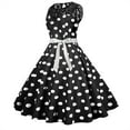 thumbnail image 1 of Felwors Robe Swing Vintage des Années 1950 pour Femmes à Pois en Dentelle Robe de Cocktail Bal de Promo Fête, 1 of 9