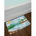 thumbnail image 2 of Northwoods Bath Mat, Cartoon Winter Mountains Landscape Cold Weather Illustration Christmas Season, Plush Bathroom Decor Mat with Non Slip Backing, 29.5" X 17.5", Multicolor, by Ambesonne, 2 of 2