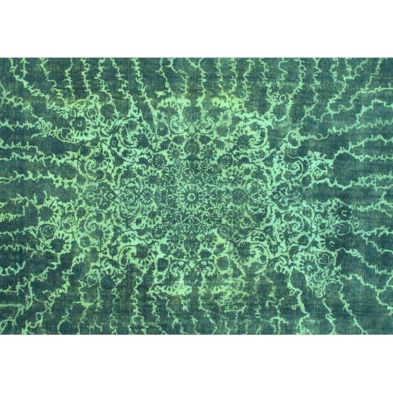 Ahgly Company Indoor Rectangle Abstract Light Blue Modern Area Rugs, 5' x 7'