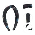 thumbnail image 3 of Unique Bargains 1 Pc Grace Skirt Pattern Wide Cross Knot Headbands for Women Black, 3 of 6