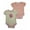MINT-LAVENDER, variant on Happi by Dena Baby Girls Newborn One Piece Short Sleeve Bodysuit 2 Piece Set 34830-0-3Months (PINK-GREY)