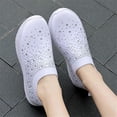 thumbnail image 6 of VoxSoles Women's Rhinestones Mesh Sport 𝖲lip-on Shoes,Non 𝖲lip Good Arch Breathable Lightweight Casual Sock Sneaker Nurs𝖾 Shoes, 6 of 9