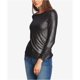 thumbnail image 1 of 1.STATE Camiseta básica con puños fruncidos para mujer, metálica, extragrande, 1 of 2