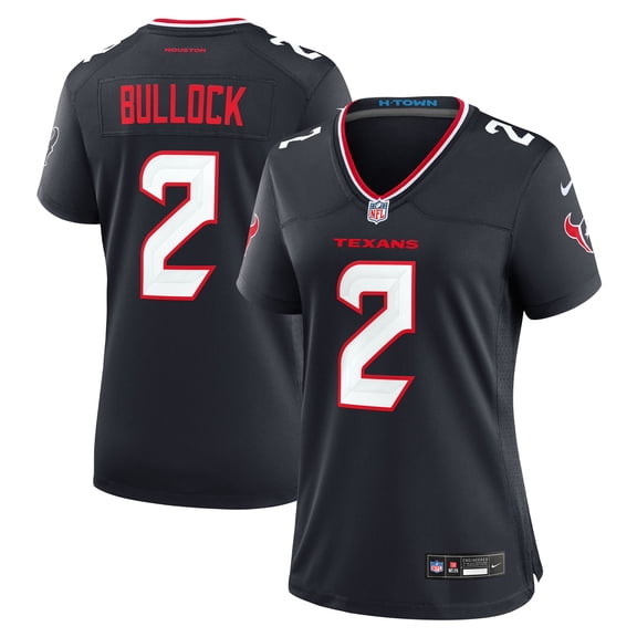 Women's Nike Calen Bullock Navy Houston Texans Team Game Jersey