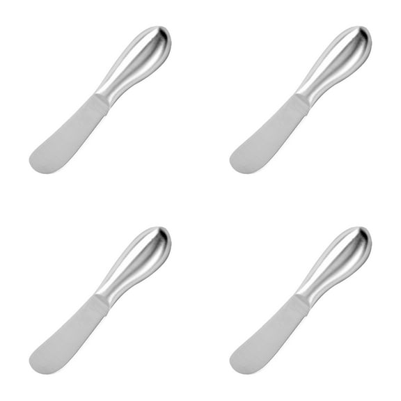 HWHCGZ 4Pcs Stainless Steel Spreader,Knife Butter,Cheese and Butter Spreader Knives for Cheese Charcuterie Jam Pastry Assistant Silver*4