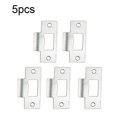 thumbnail image 3 of 5/10 Pcs Plaque de Remplacement pour Loquet Tubulaire Standard Nickel Acier Inoxydable Gâche de Porte Réglable pour Portes Basculantes, 3 of 4