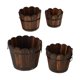 thumbnail image 5 of Juego de 4 macetas de madera para plantas, ideales para patio, oficina, interiores y exteriores. Boca ondulada, 5 of 8