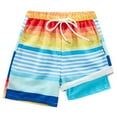thumbnail image 6 of GYRATEDREAM Boys Swim Trunks Compression Boxer Brief Liner Bathing Suit Quick Dry Beach Swimsuit Shorts for 14-16T, 6 of 9
