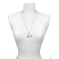 thumbnail image 3 of Delight Jewelry Silvertone Good Luck Disc with Cutout Four Leaf Clover - Light Pink Heart Nurse Strong Zoe Necklace, 3 of 4