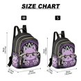 thumbnail image 3 of JIALIOU Mini Backpack Purse for Women Quilted Casual Daypack Small Travel Shoulder Bag, Cute Cat with Skull, 3 of 7