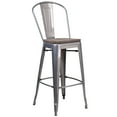 thumbnail image 2 of Flash Furniture Lincoln Wood Seat Barstool, Clear Coated, 2 of 7