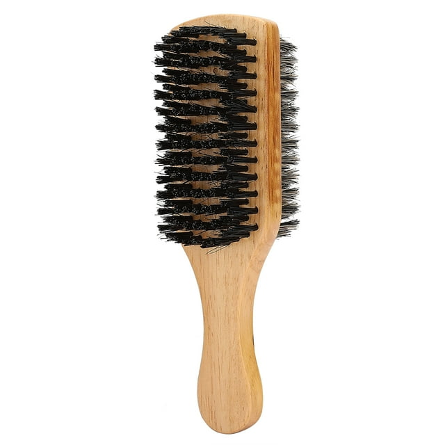 Cepillo de barba de doble cara, cepillo de afeitar de barba de doble cara para hombres, cepillo de vello facial, diseño fácil de usar