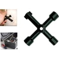 thumbnail image 2 of Collar con cruz de plata Cadena de cuerda en capas para hombre, 2 of 2