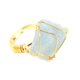 thumbnail image 1 of Granjero Gordo Anillo natural hecho a mano, envuelto con alambre de cobre de piedra natural, anillo de apertura ajustable azul claro, 1 of 5