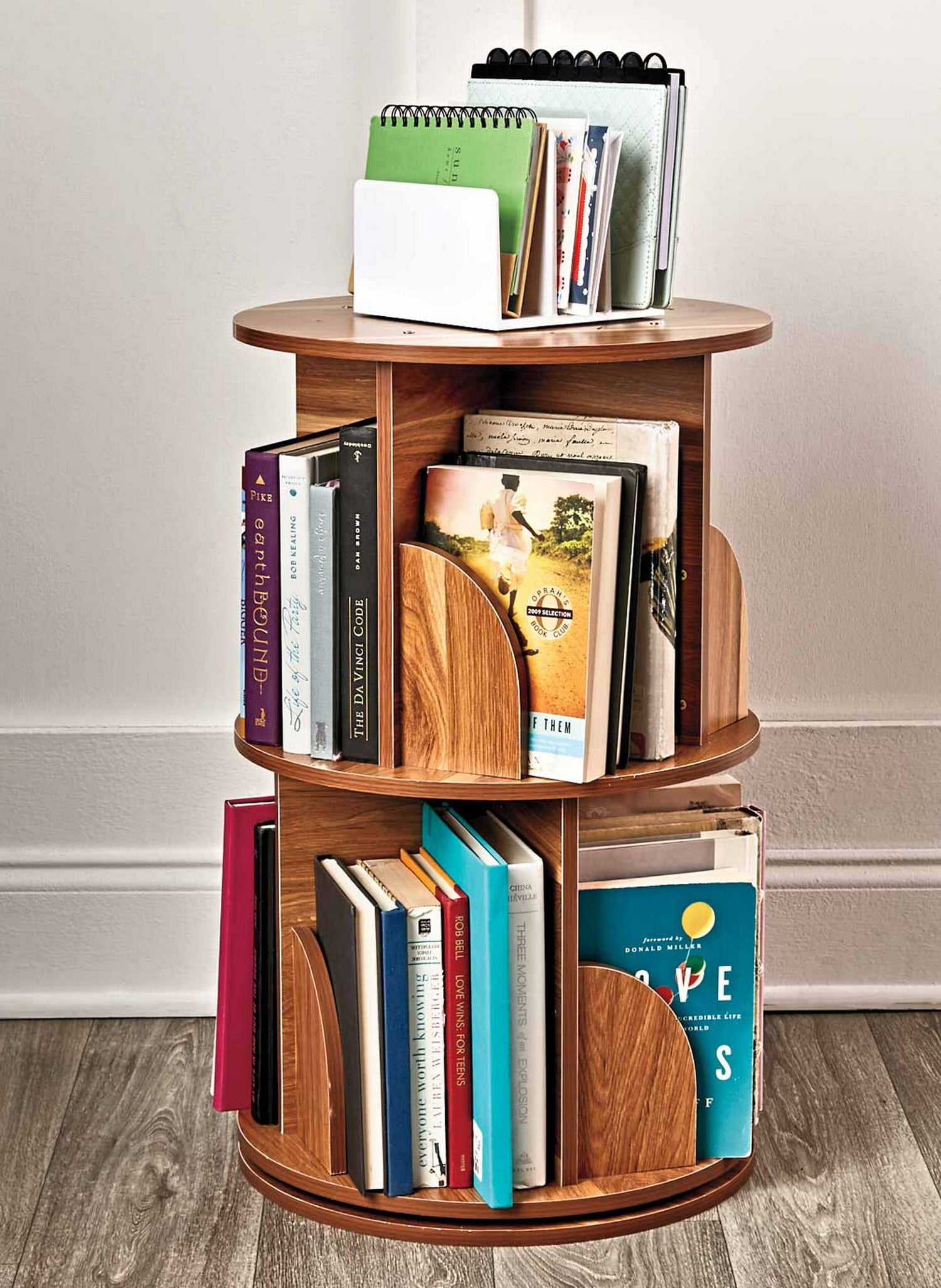 Rotating end table bookshelf online