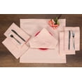 thumbnail image 2 of Native Fab 100% Cotton Vintage Stripe Dinner Napkins - 4 Pack - Soft Absorbent 18"x18" - Red, 2 of 6