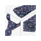 thumbnail image 3 of Corbatas de puntos para hombres INSPIRE CHIC para el Día del Padre, corbata autoajustable de 3.1" de ancho, corbata de satén para bodas, clásica de color azul profundo, talla única, 3 of 4