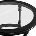 thumbnail image 4 of Kevinplus Modern Nesting Coffee Table Set with Glass and Solid Wood Frame for Living Room,Black, 4 of 7