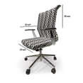 thumbnail image 4 of Ambesonne Black and White Office Chair Cover Stretchable High Back, Lattice Pattern, Black White, 4 of 6