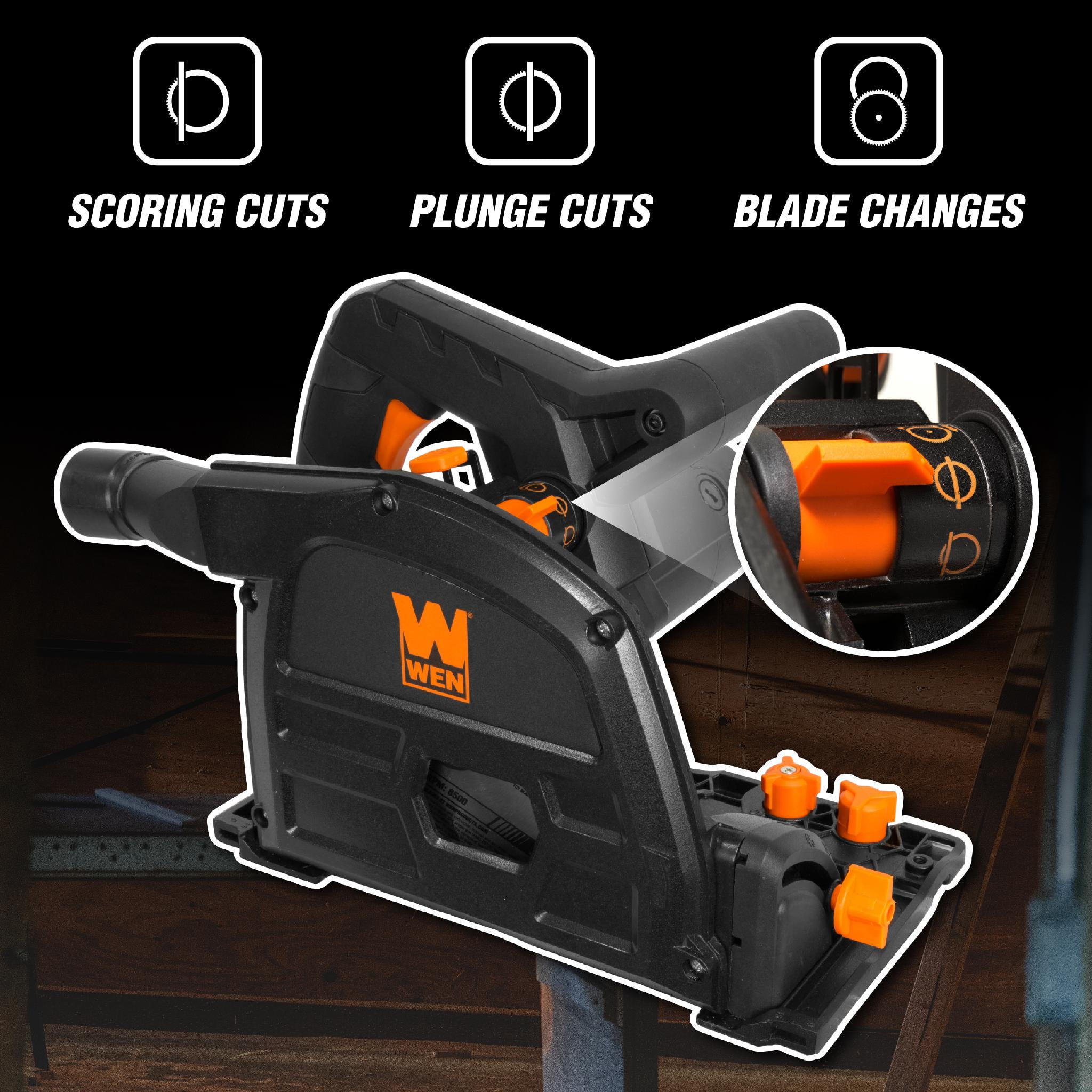 WEN 10-Amp 6.5-Inch Plunge Cut Sidewinder Circular Track Saw 