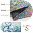 thumbnail image 6 of Ocean Animals Round Area Rug 3.3Ft Washable Circle Rugs for Dining Room Table, Coastal Octopus Jellyfish Seaweed Coral Green Non-Slip Carpet Floor Mats Indoor Outdoor Carpet Runner Home Decor, 6 of 8