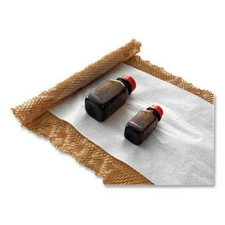 14 in. x 750 ft. Expandable Honeycomb with Tissue Wrap, Brown Kraft & White