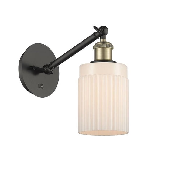 317-1W-BAB-G341-LED-Innovations Lighting-Caledonia - 1 Light Wall Sconce In Industrial Style-11.38 Inches Tall and 5.3 Inches Wide Black Antique Brass