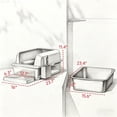thumbnail image 2 of Stainless Steel Cat Litter Box with High Side Wall, Anti-Spill & Anti-Tracking, Includes Scoop & Storage Box, 2 of 7
