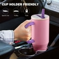 thumbnail image 3 of Coliware 40oz Pink Sugar Large Vacuum-Insulated Tumbler with Lid, Reusable Stainless Steel Water Bottle with Handle Flip Straw Rubber Base, Leak Resistant Travel Coffee Mug for Home Office Gym, 3 of 11