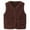 Coffee, variant on Toddler Baby Sherp𝐚 Fleece Vest V-Neck Zip Up Waistcoat Winter Warm Soft Sleeveless Jacket Soft Tedd𝐲 Plush Outerwear