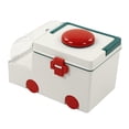 thumbnail image 1 of Caja De Almacenamiento De Medicamentos De Doble Capa Con Forma De Ambulancia De Gran Capacidad Con Asa Portátil Para Viajes Y Uso Doméstico, 1 of 7