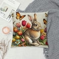 thumbnail image 2 of Nawypu Easter Pillow Cover Bunny Tulip Butterfly Decorations Holiday Farmhouse Spring Pillow Case for Home Sofa Couch Decor, 2 of 5