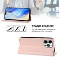 thumbnail image 2 of Wallet Case for iPhone 15 Pro, Magnetic Closure PU Leather Flip Phone Case for Men Women with RFID Blocking Card Holder Kickstand, Shockproof Protection Cover for iPhone 15 Pro, Pink, 2 of 13