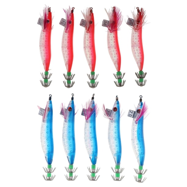 10 Pcs Jigs Fishing Simulation Hooks s Cola Señuelos de pesca de agua salada