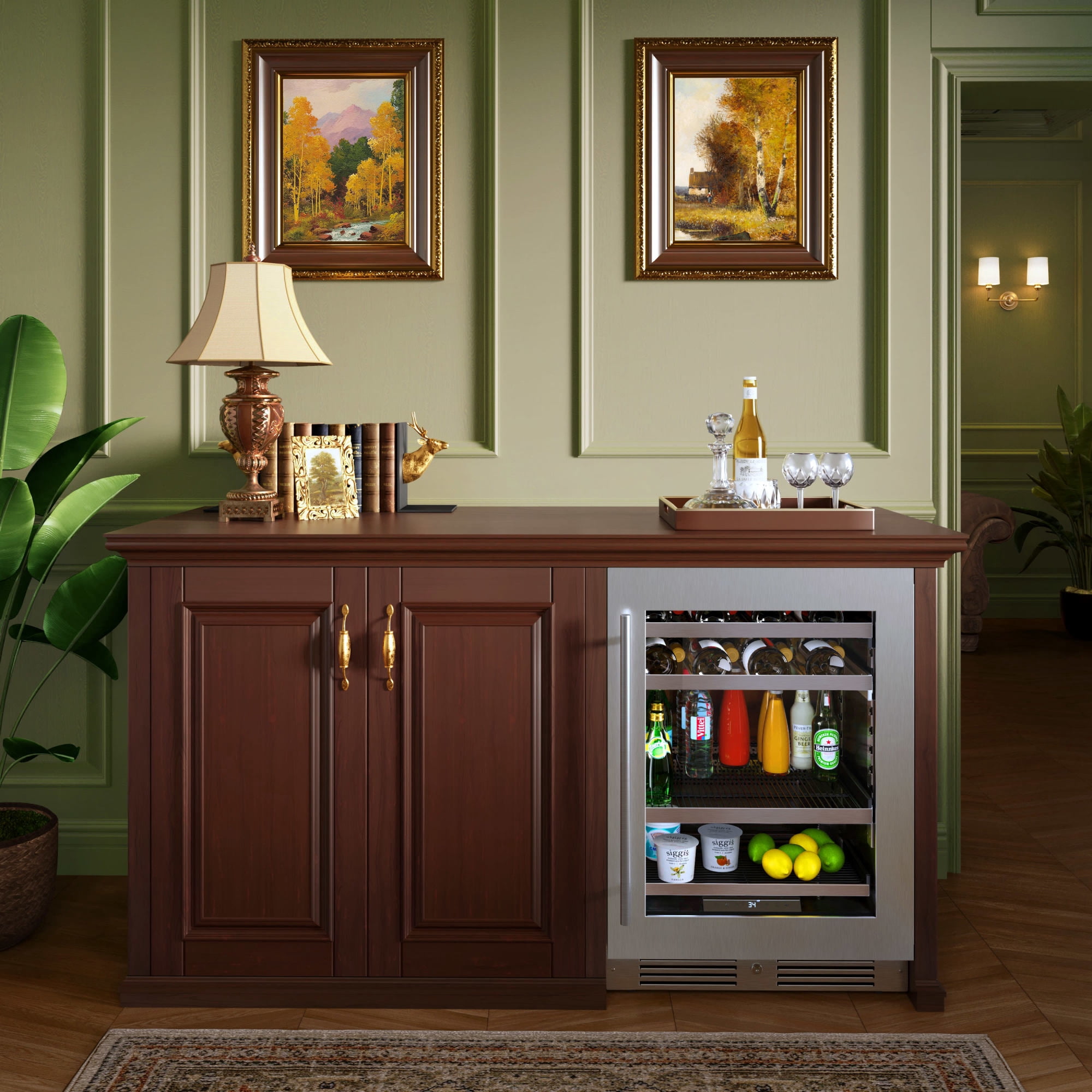 Landmark L3124ui1mgrh 24" Wide 16 Bottle And 70 Can Capacity Beverage Cooler - Stainless