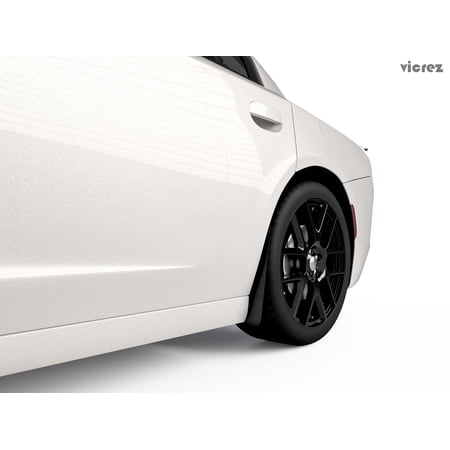 Vicrez Mud Flaps vz101086 for 2015-2018 Dodge Charger SRT, Scat Pack, Hellcat Rear Pair