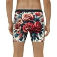 thumbnail image 2 of Men's Boxer Briefs, Elegant Rose Floral Vase Soft and Breathable Mens Underwear Boxer Briefs With Widen Waist, 2 of 5