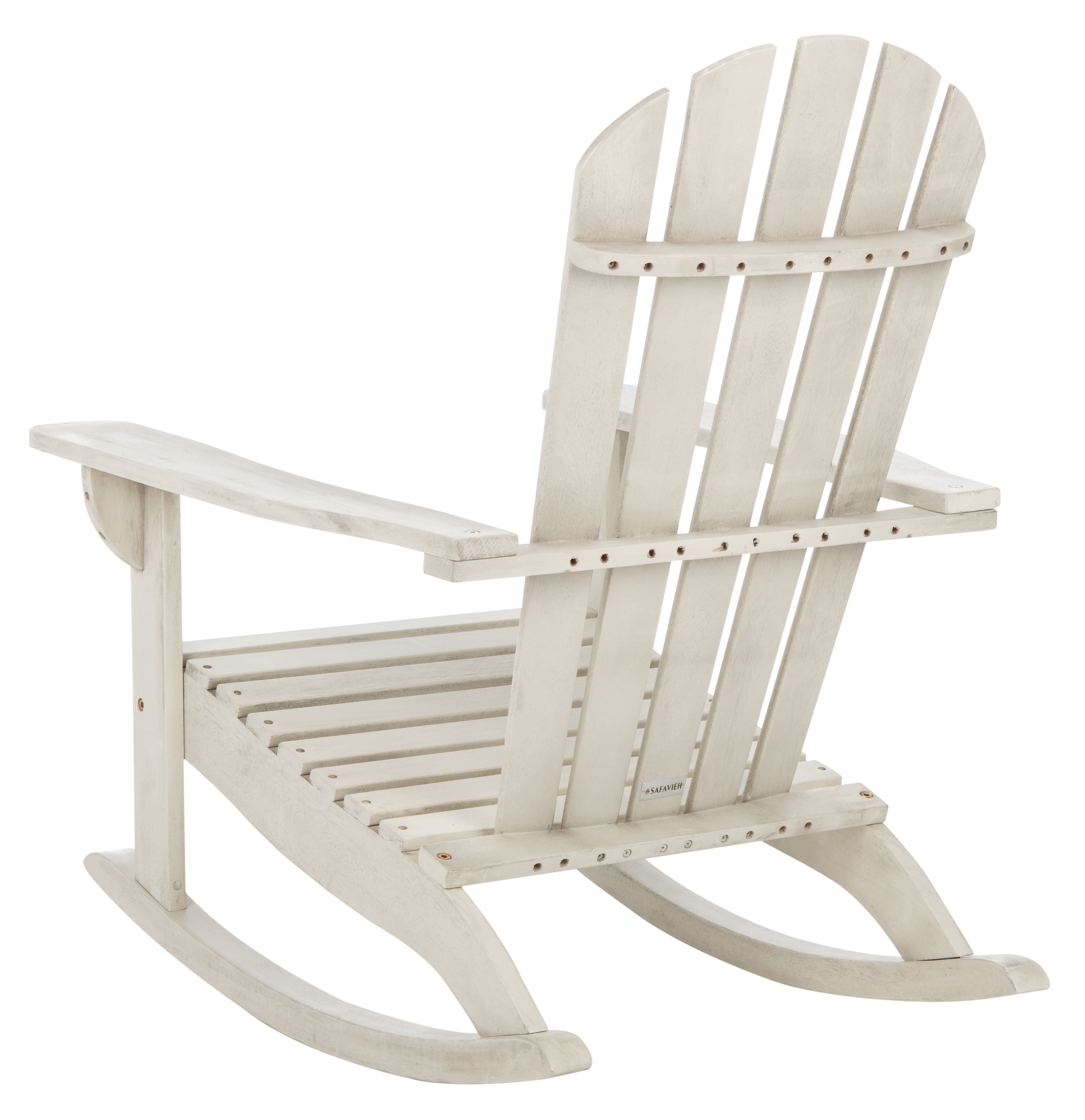 SAFAVIEH Outdoor Collection Brizio Adirondack Rocking Chair White