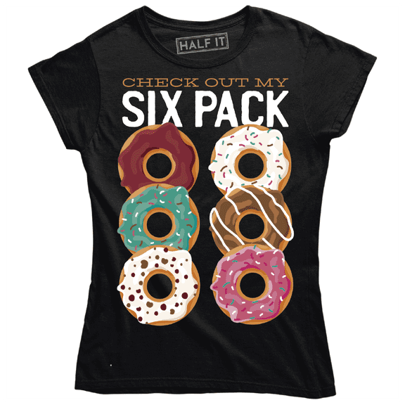 Check Out My Six Pack Funny Foodie Doughnut Lover Women's T-Shirt