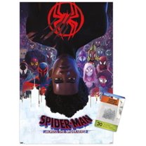 Marvel Spider-Man: Across the Spider-Verse - Official One Sheet Wall Poster with Push Pins, 14.725" x 22.375"
