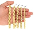 thumbnail image 6 of Nuragold 14K Real Yellow Gold Solid Rope Diamond Cut Chain Bracelet 7"-9" (1.5mm-10mm) Italian Jewelry for Men & Women, 6 of 23