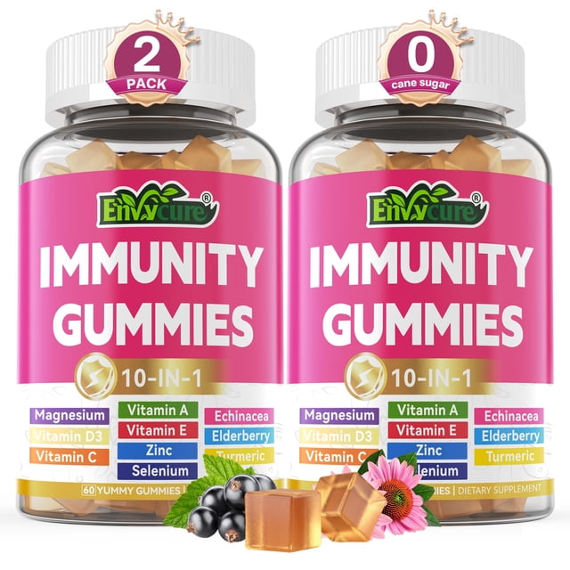 Paquete de 2 gomitas multivitamínicas ENVYCURE Daily Immunity Booster