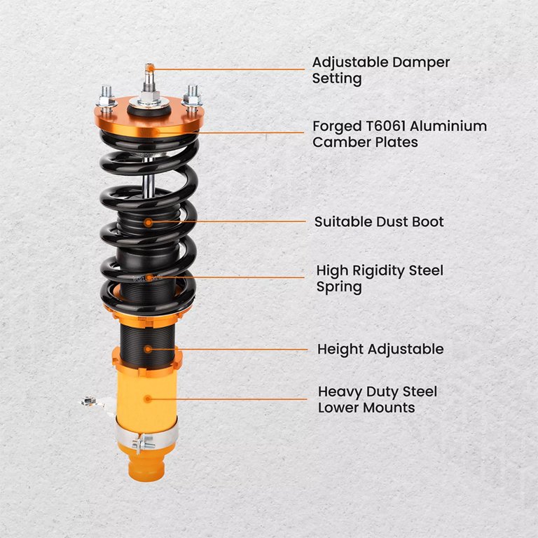 Civic 96-00 Suspension MaXpeedingrods 24-Way Adjustable Coilover Kit For Honda Civic EG/EK/EJ 1996-2000 Adjustable Height Damping Coilovers