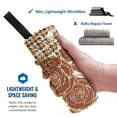 thumbnail image 2 of YFYANG Adult Microfiber Portable Travel Towel, Brown Baroque Floral Texture Quick Dry Towel with Hiking Buckle PVC Pouch, 16" x 31.5", 2 of 6
