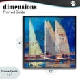 thumbnail image 4 of Stupell Industries Tropical A Strong Wind Sailboats Black Framed Giclee Art, 12 x 12, by Beth A. Forst, 4 of 8