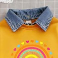 thumbnail image 5 of TOWED22 Toddler Baby Girl Clothes Fall Outfits Long Sleeve Sweatshirt Tops + Pants Set 2 Piece Outfits for Girls,Light Yellow,4-5 Y, 5 of 8